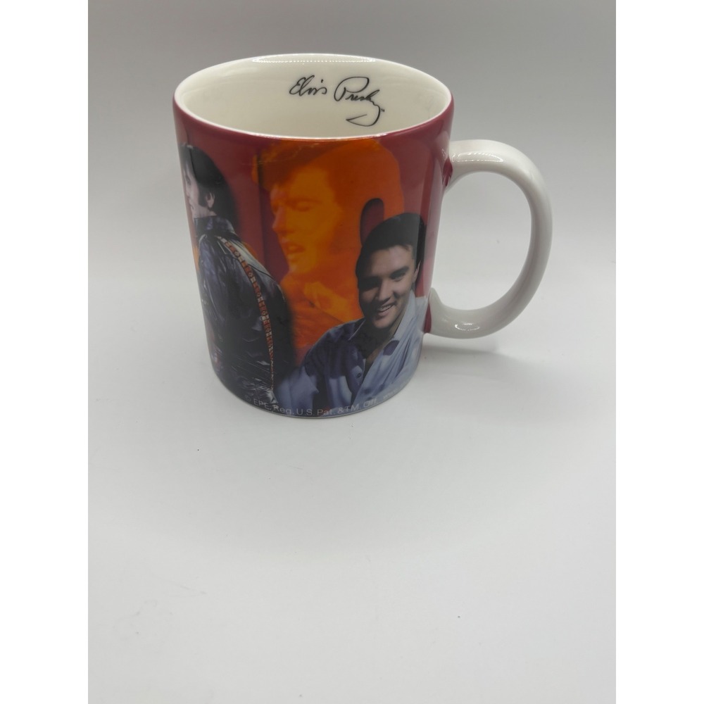 Elvis Presley Enterprises Coffee Mug Signature Red Ceramic Rock N Roll King